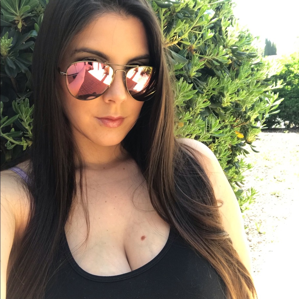 Hot Pink Mirrored Aviator Sunglasses